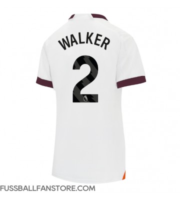Manchester City Kyle Walker #2 Replik Auswärtstrikot Damen 2023-24 Kurzarm